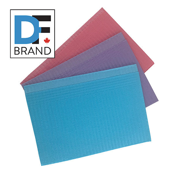 DF BRAND DENTAL BIBS PINK 500/CASE