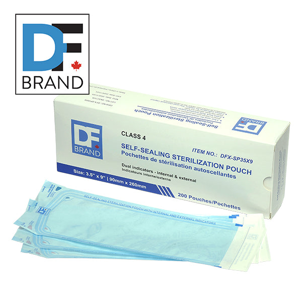 DF BRAND CLASS 4 STERILIZATION POUCH 2.25 X 4 200/BOX